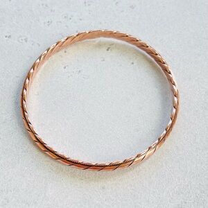 Vintage Thin Copper Twist Bangle Bracelet